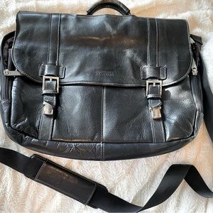 Genuine leather Kenneth Cole Reaction laptop bag, messenger bag, briefcase.